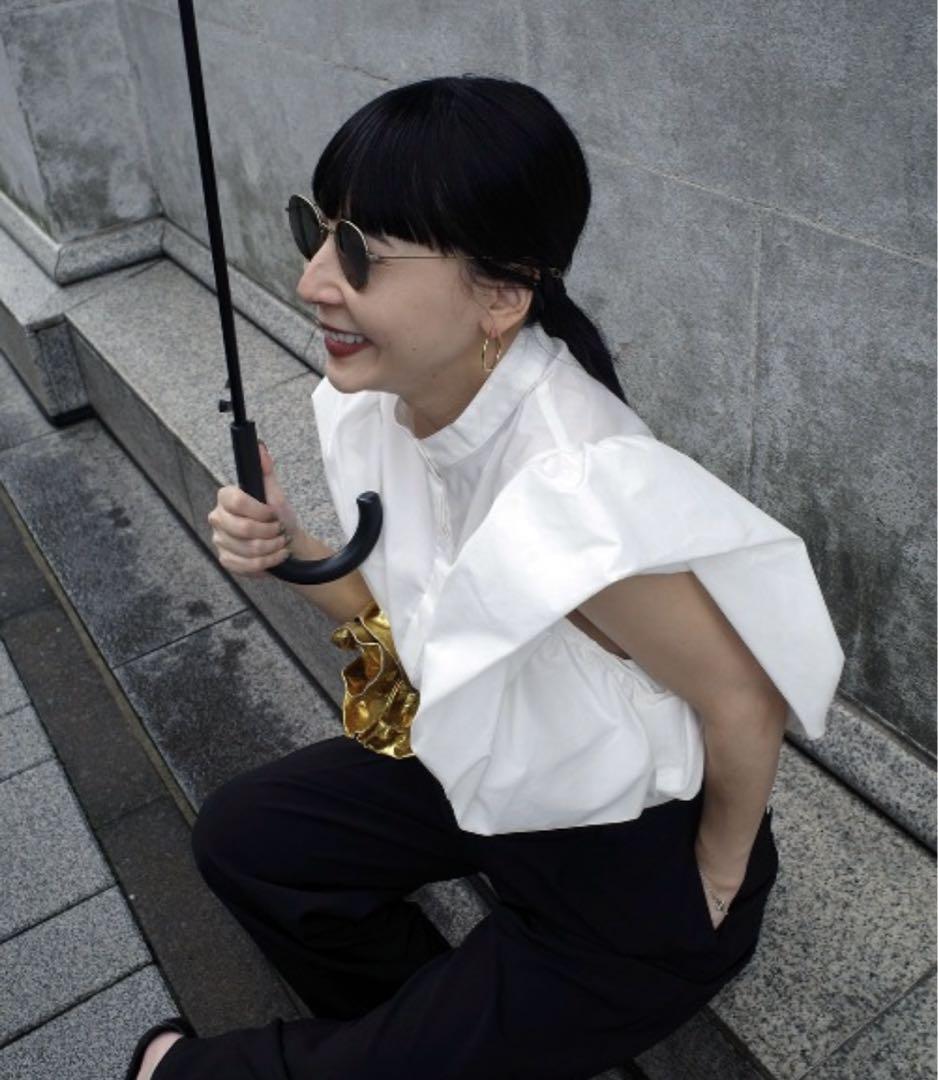 AMERI PETAL SLEEVE COMPACT BLOUSEホワイトF新品