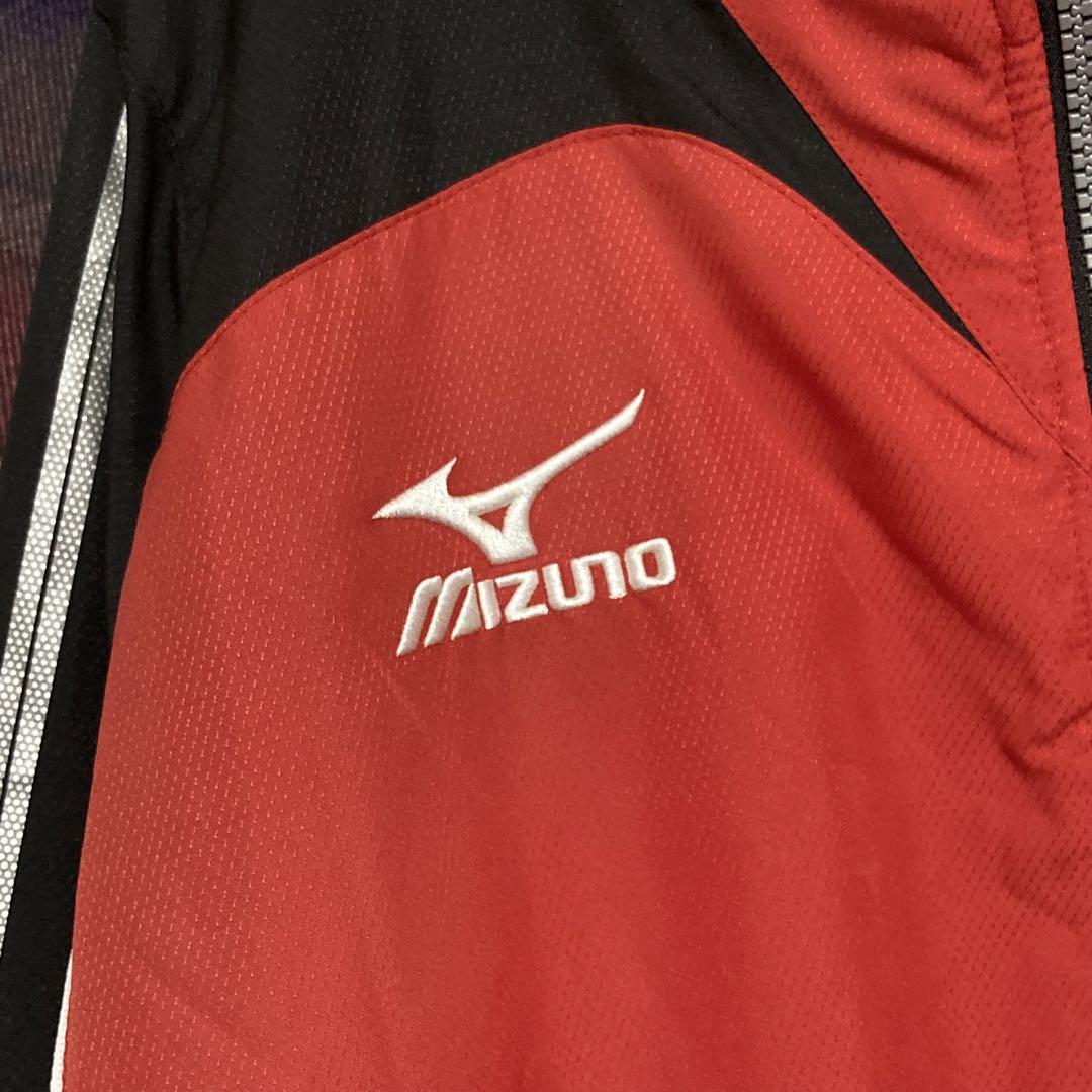 美品✨ミズノ ブレスサーモ 中綿ジャージ上下 セットアップ 赤×黒