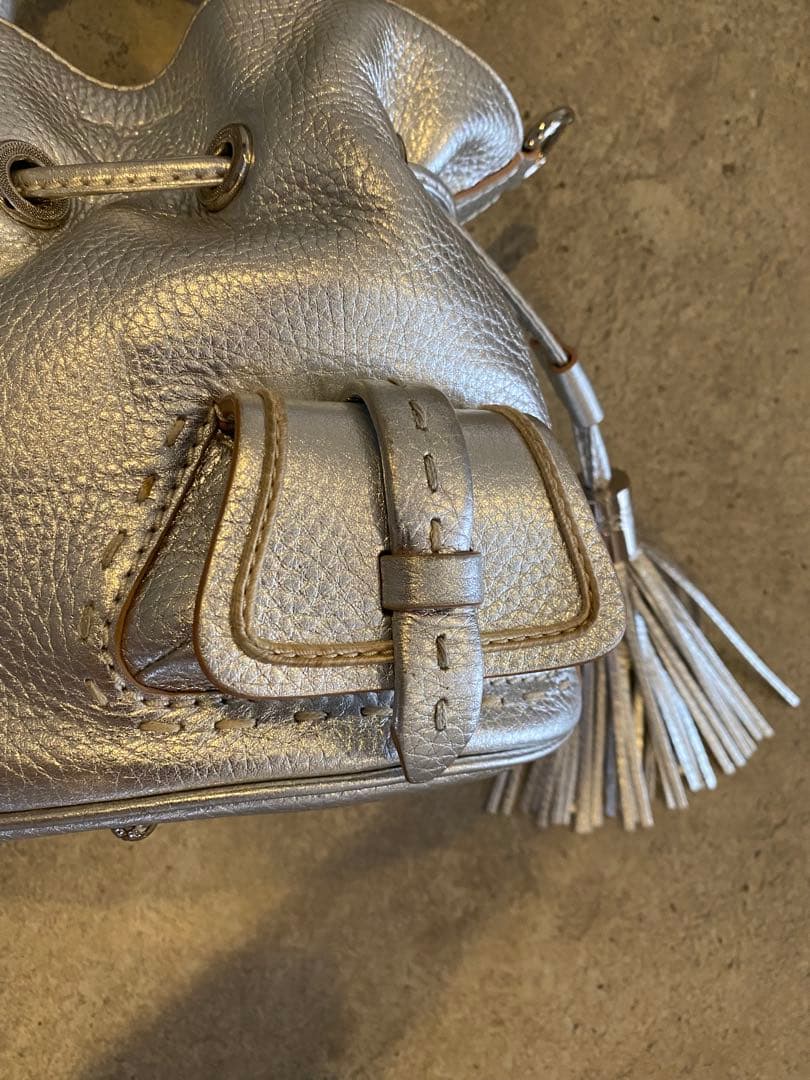 LANCEL プルミエ フラート ミニハンドバッグ シルバー