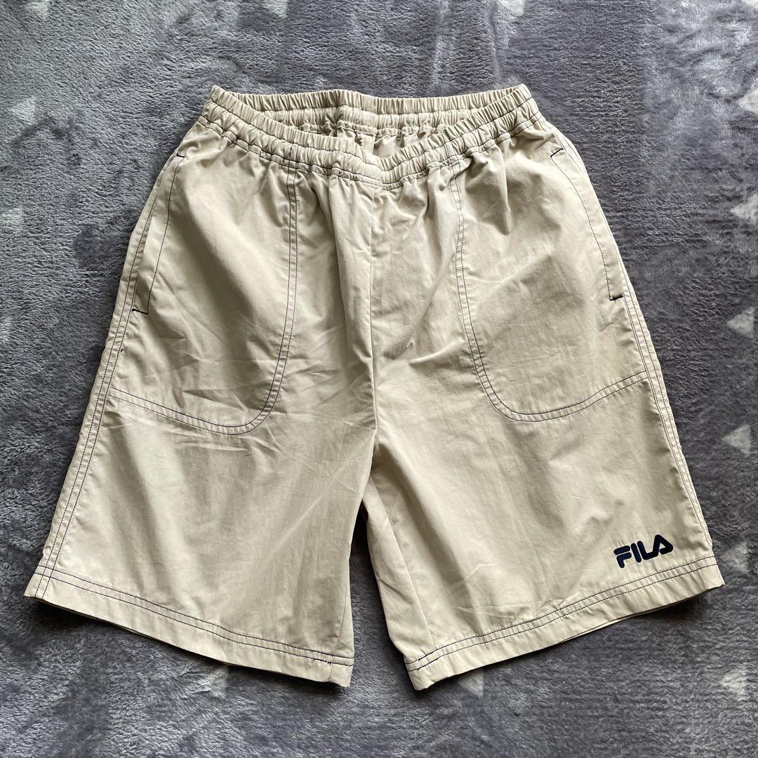 希少 FILA フィラ ショートパンツ ベージュ 古着 M