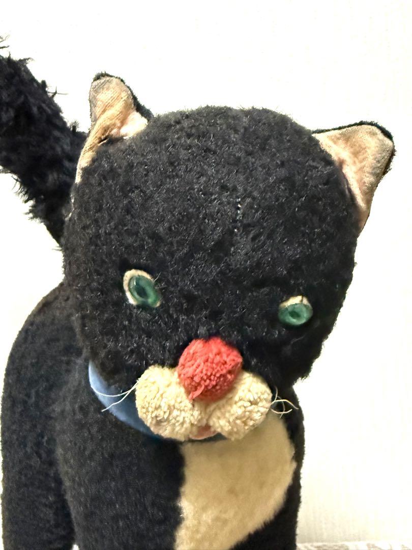 シュコ　ヴィンテージ　白黒猫　ぬいぐるみ　車輪付き　Schuco シュコ ヴィンテージ 白黒猫 ぬいぐるみ 車輪付き Schuco - メルカリ