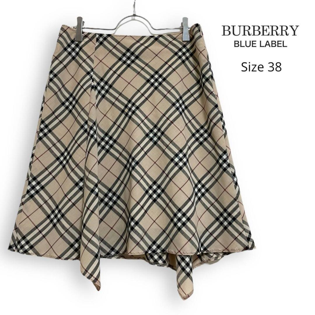 BURBERRY バーバリー ブルーレーベル ノバチェック フレア スカート