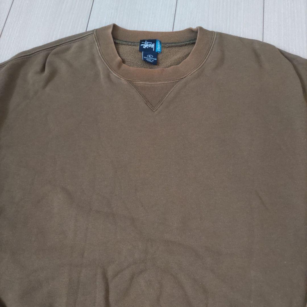 classic STUSSY　ブラウン　スウェット　L　古着