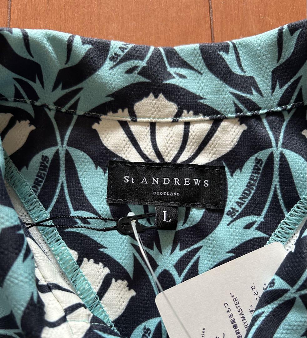 St Andrews フラワーパターン シャツ L