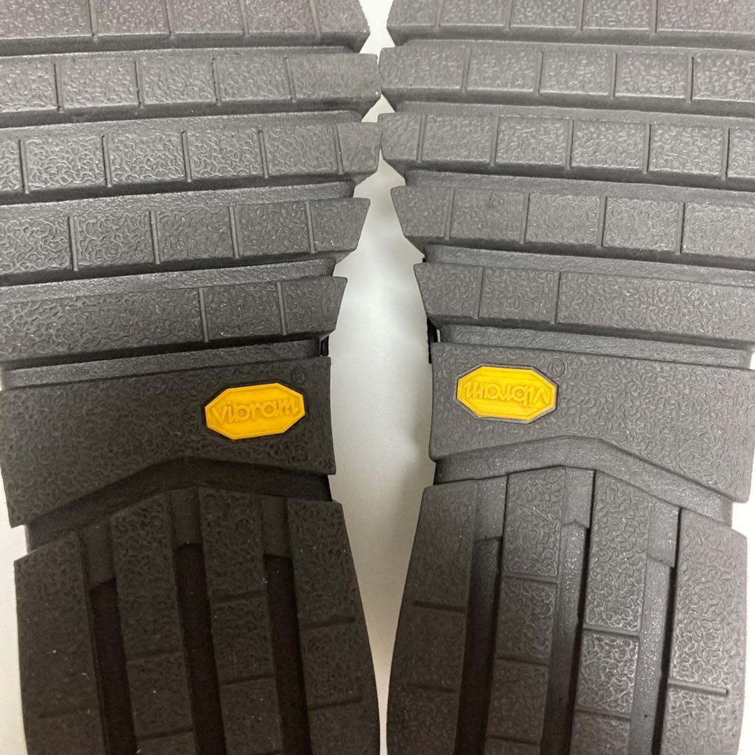【美品】革靴 レザー Vibramビブラム ブラック 厚底 コインローファー