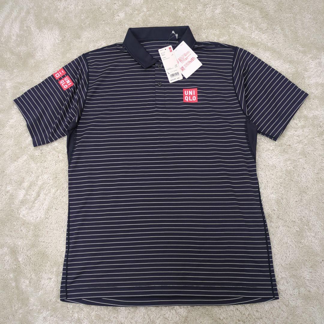 【新品】ユニクロ 錦織圭モデル ポロシャツ 半袖 ボーダー テニスウェア