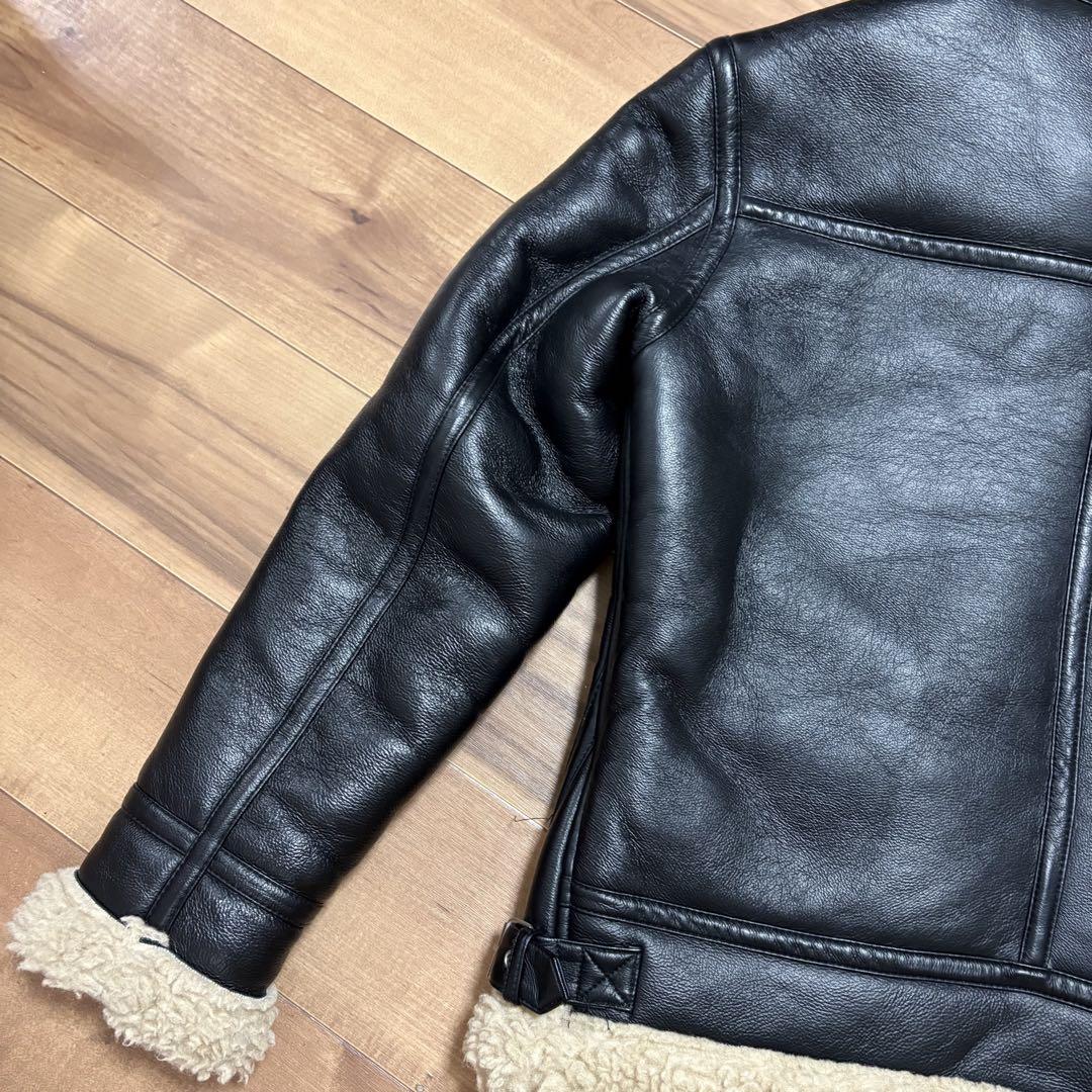 ZARA ムートン ジャケット レザー シングル ライダース　ボア 登坂広臣