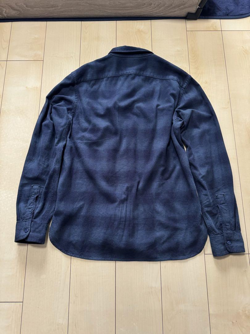 RRL チェックワークシャツ Lサイズ ネイビー 画像2