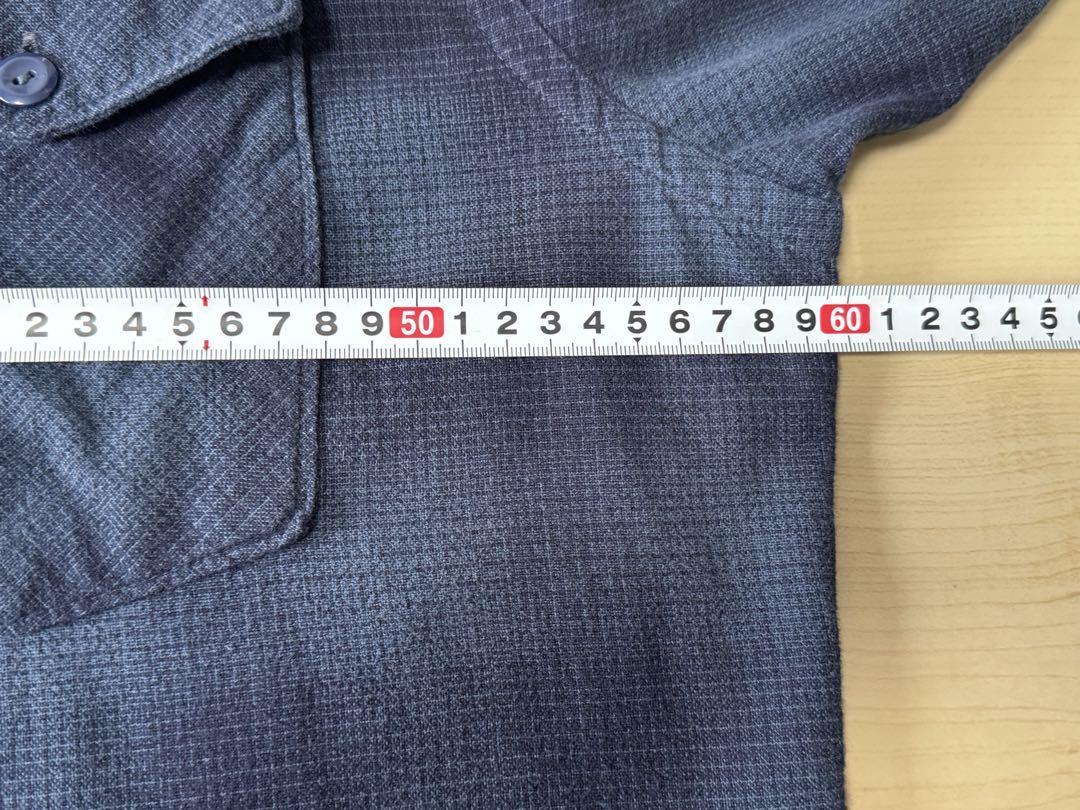RRL チェックワークシャツ Lサイズ ネイビー 画像6