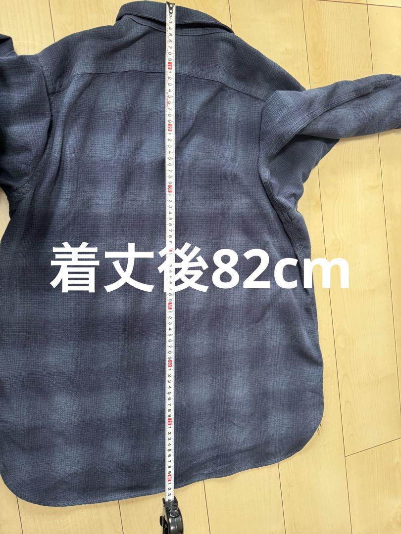 RRL チェックワークシャツ Lサイズ ネイビー 画像9