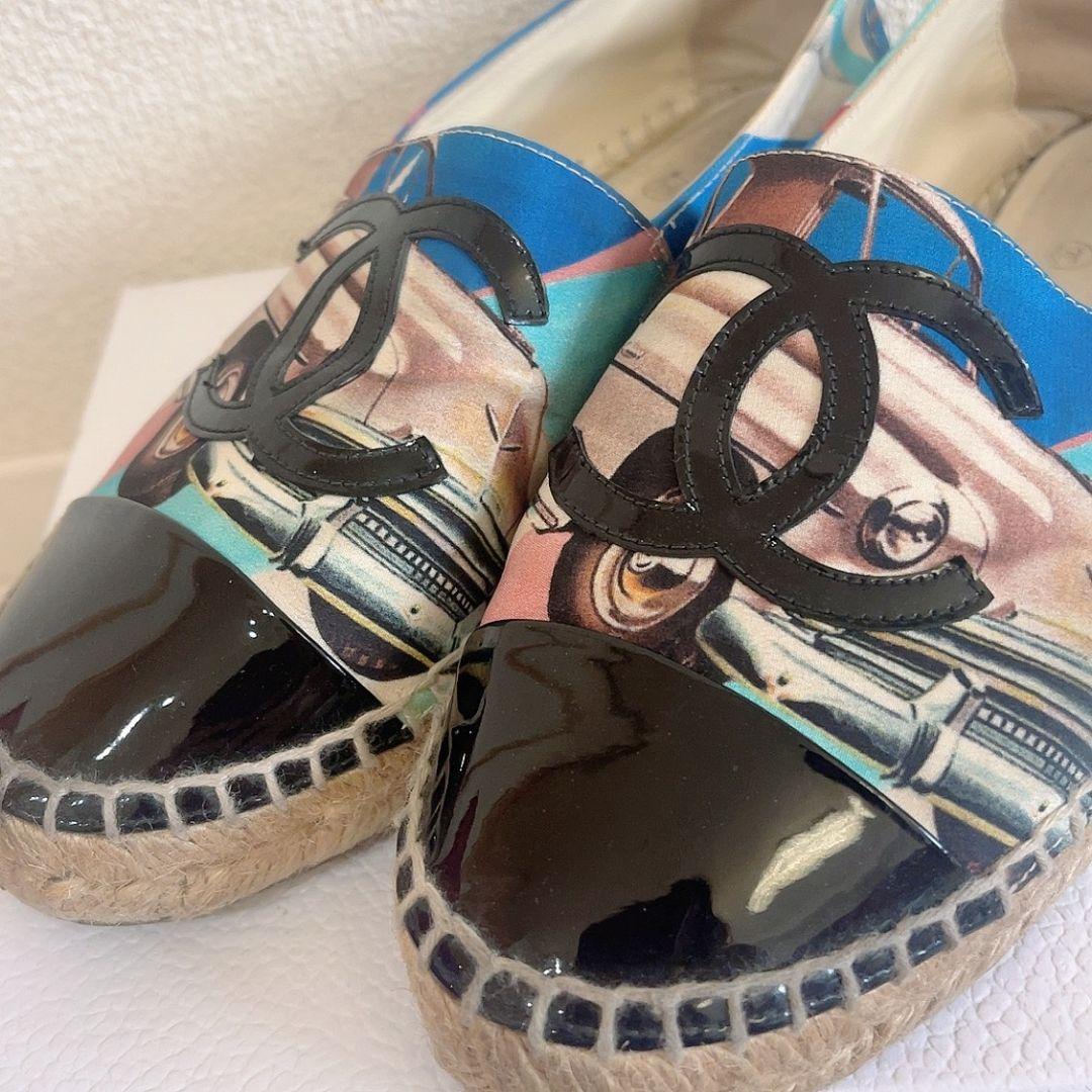 【海外 正規品】 ◾️美品◾️シャネル デニム メルカリ - 靴 35 エスパドリーユ 靴