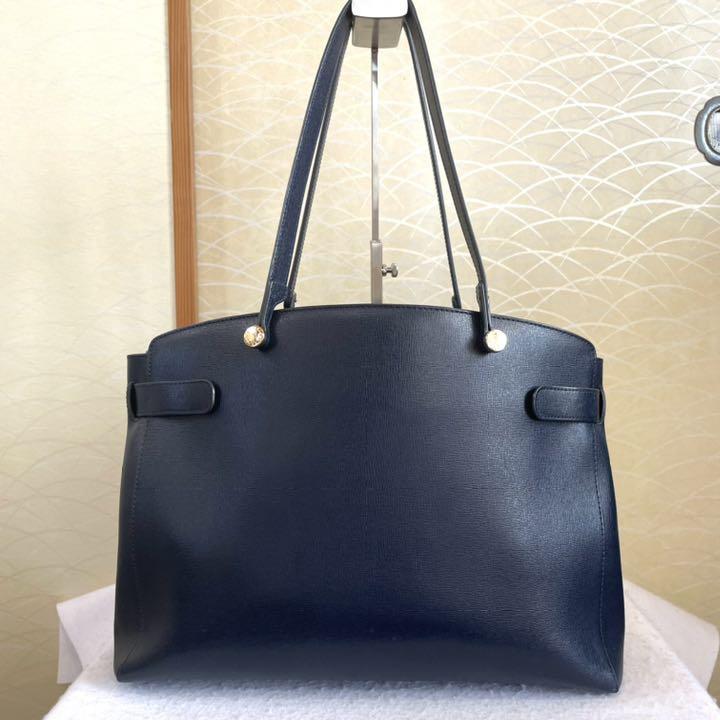 お得国産 大容量 L レザー A4 ネイビー c8ZUa-m81471346606 フルラ トートバッグ ステラ SALE得価