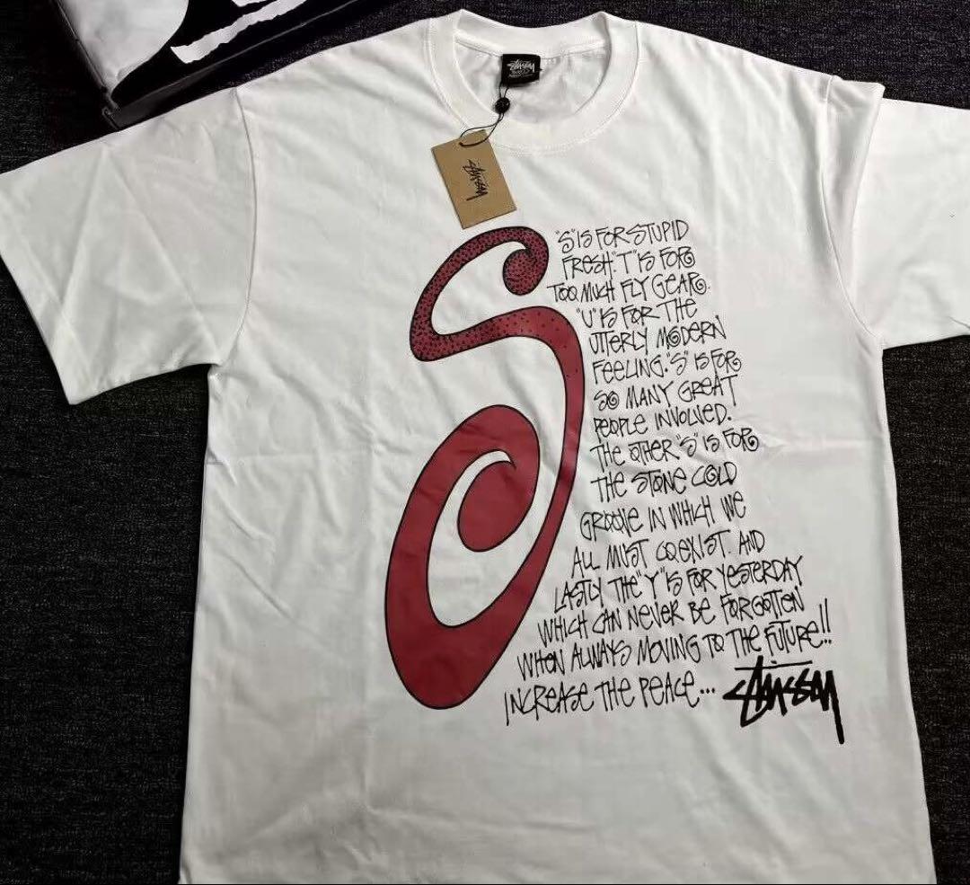 STUSSY - ステューシー Tシャツ ホワイト グラフィックプリント