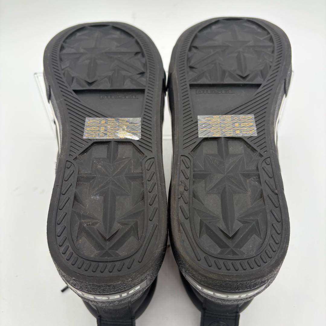 DIESEL S-DVELOWS サイドジップ レザーハイカットスニーカー