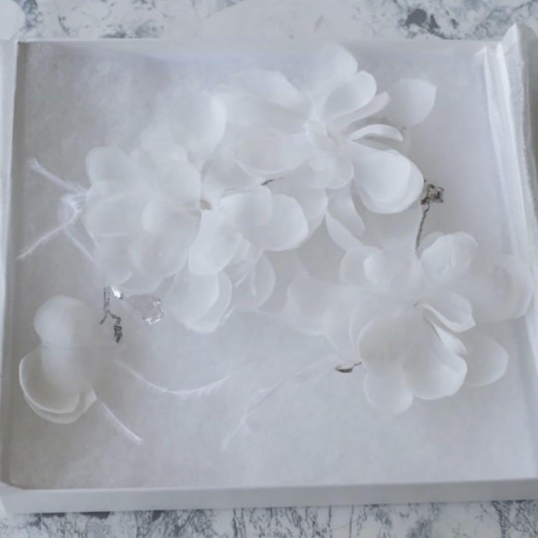 ステラブライダル STELLA BRIDAL イヤリング フロレンティーナ ゼクシィ掲載＊【受注生産品】シフォンフラワーとスワロフスキー