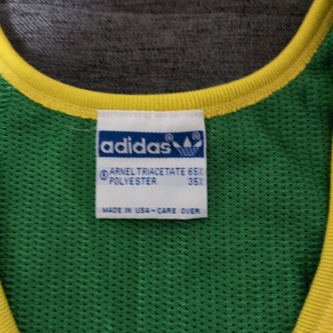 70s 80s adidas タンクトップ　グリーン　トレフォイル USA製