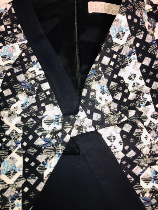 新品送料無料 Peter Pilotto デザイン トップス UK8 素敵 パターン ギャザー VpwdM-m81481252056 最新品好評