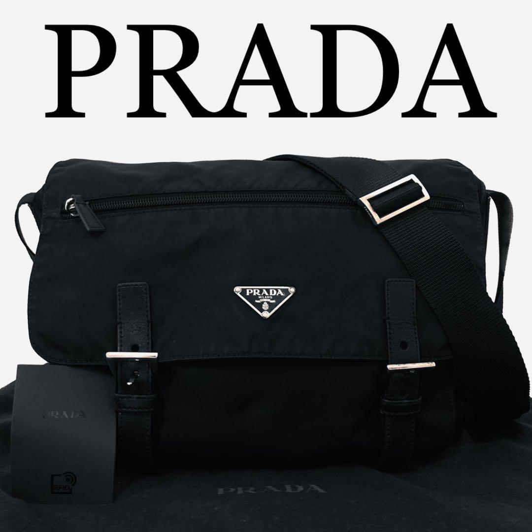 PRADA プラダ ★ 正規品 ショルダーバッグ トートバッグ ナイロン 黒 PRADA プラダ ★ 正規品 ショルダーバッグ トートバッグ ナイロン 黒