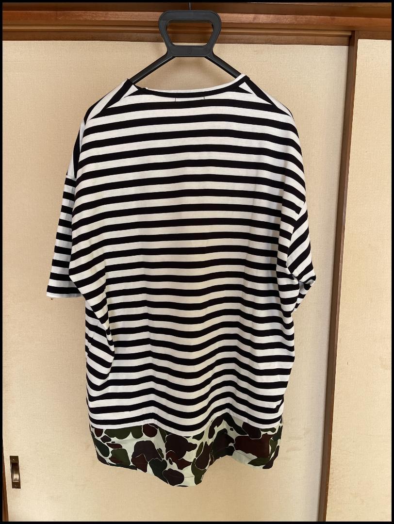 【値下】COMME des GARÇONS／マリンボーダーカモフラシャツ