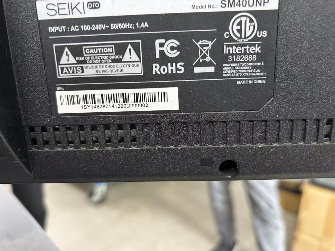 SEIKI 4K Pro SM40UNP 40インチ液晶モニタージャンク品