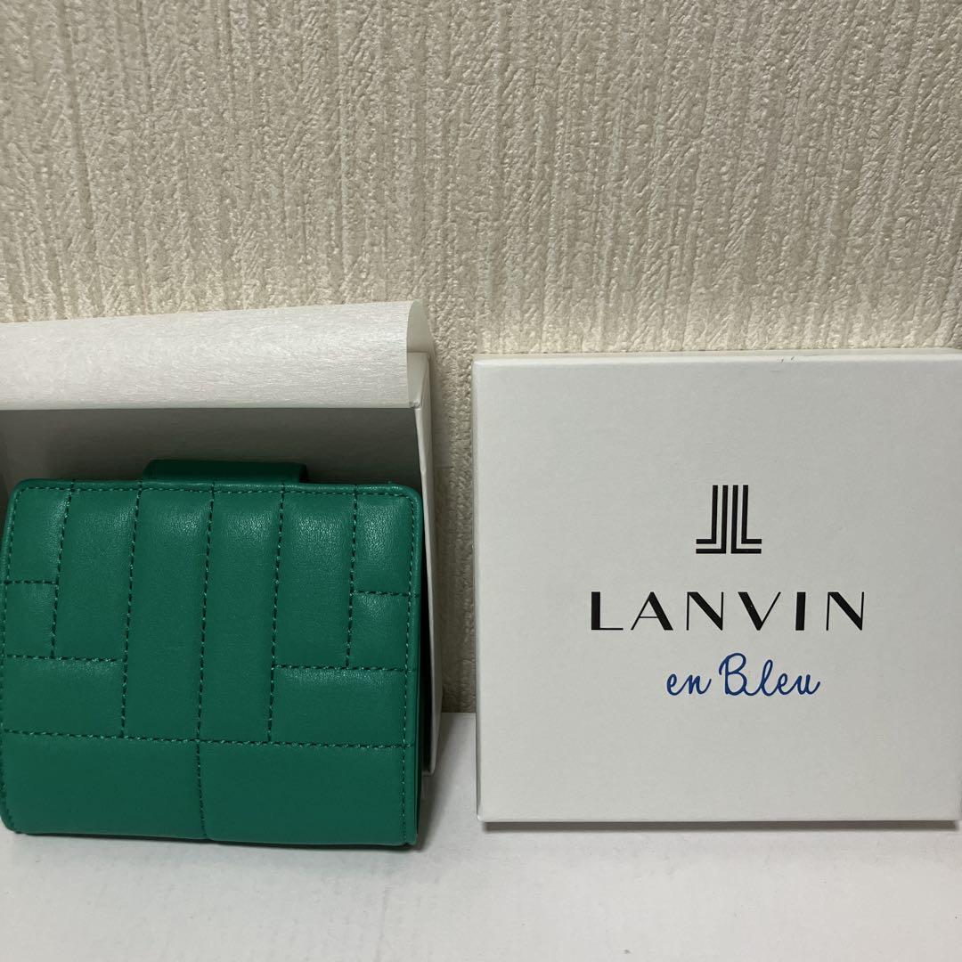 【キティLOVE】LANVIN en Bleu二つ折り財布ターコイズブルー