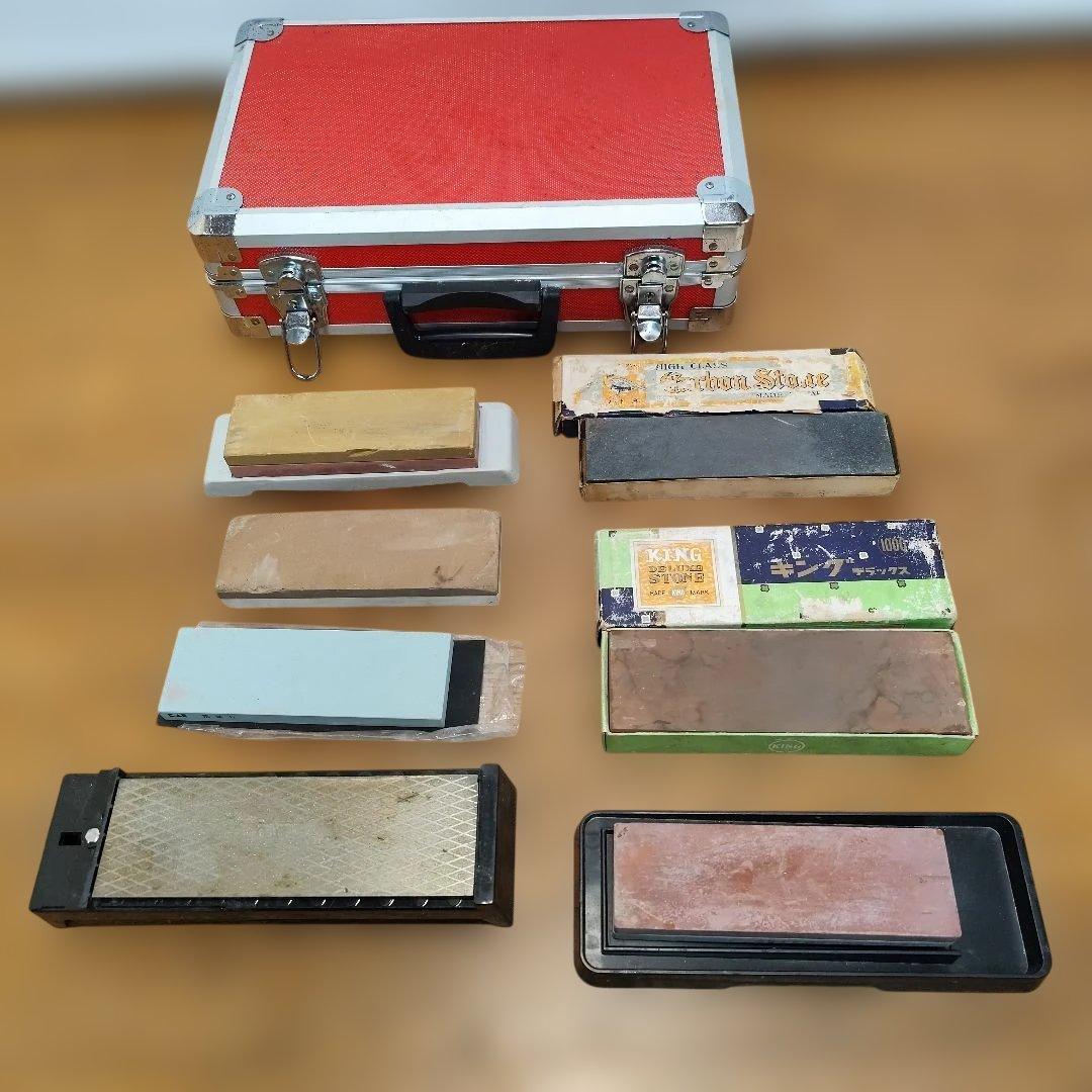 各種 砥石6セット 赤いケース付き目立った傷や汚れなし