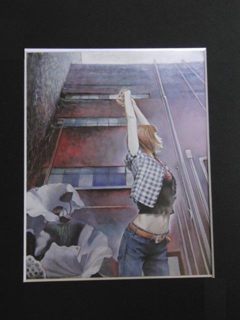 山根須磨子「空を視る－爽」、希少画集より、状態良好、新品高級額装付 山根須磨子、【光彩の中へ】、希少な画集画、新品高級額・額装付