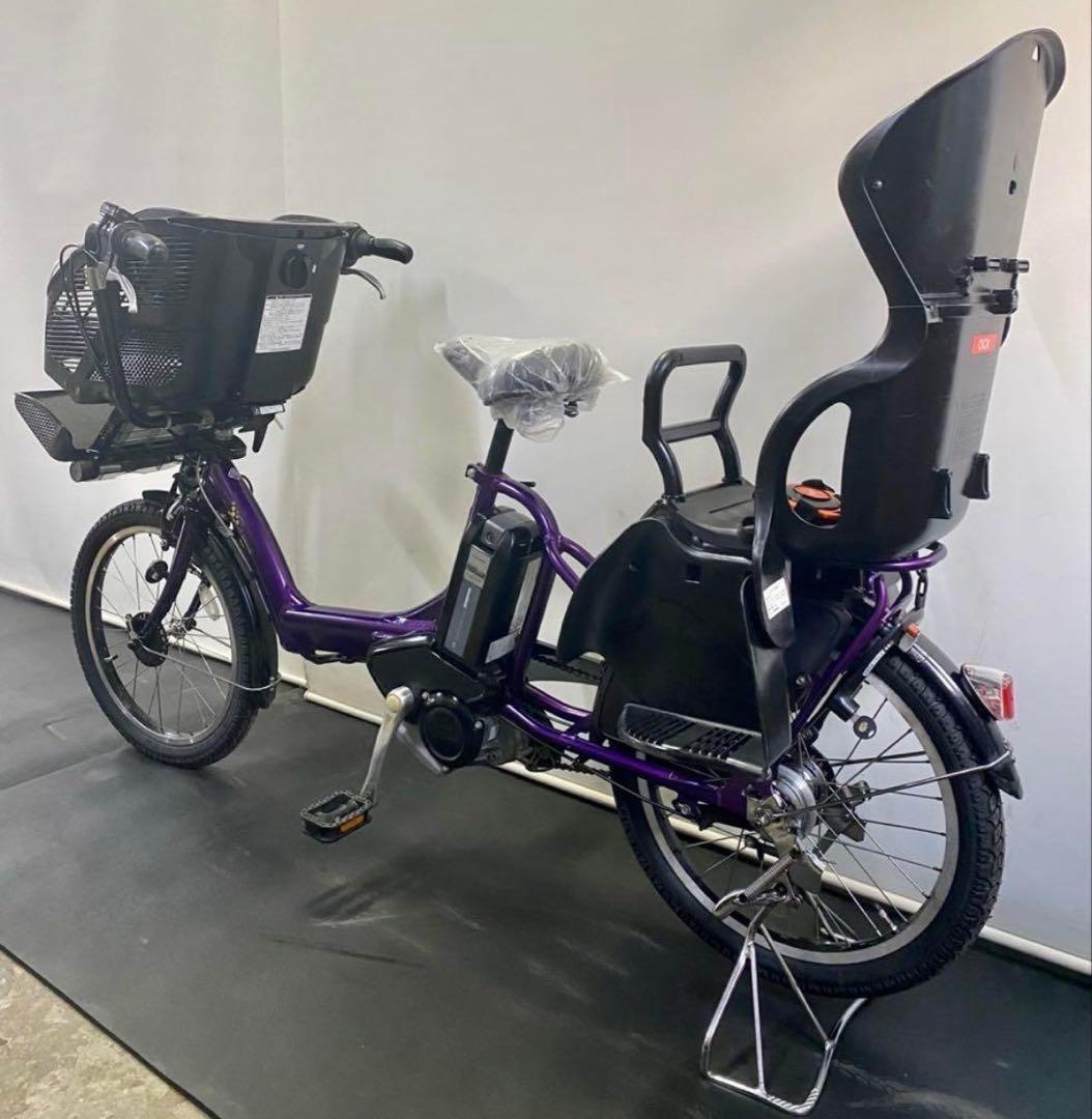 1年保証 送料無料　ブリヂストン　20インチ　子供乗せ　紫色　電動アシスト自転車