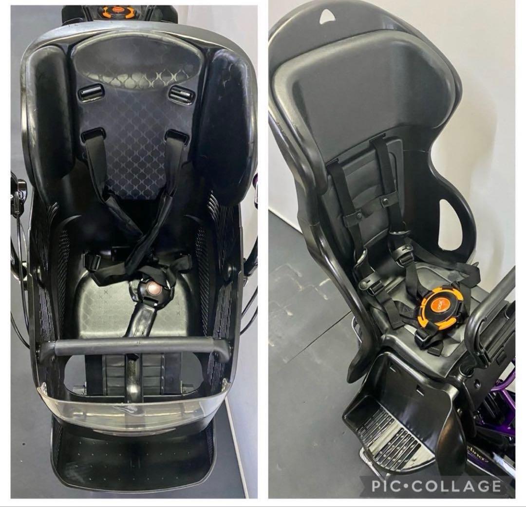 1年保証 送料無料　ブリヂストン　20インチ　子供乗せ　紫色　電動アシスト自転車