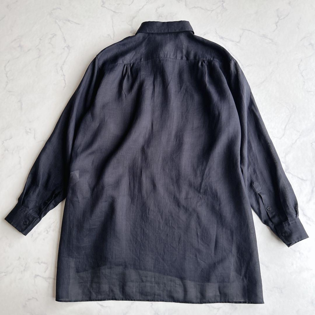 MACPHEE マカフィー　ロイヤルラミーチュニックシャツ　ブラウス　シアー