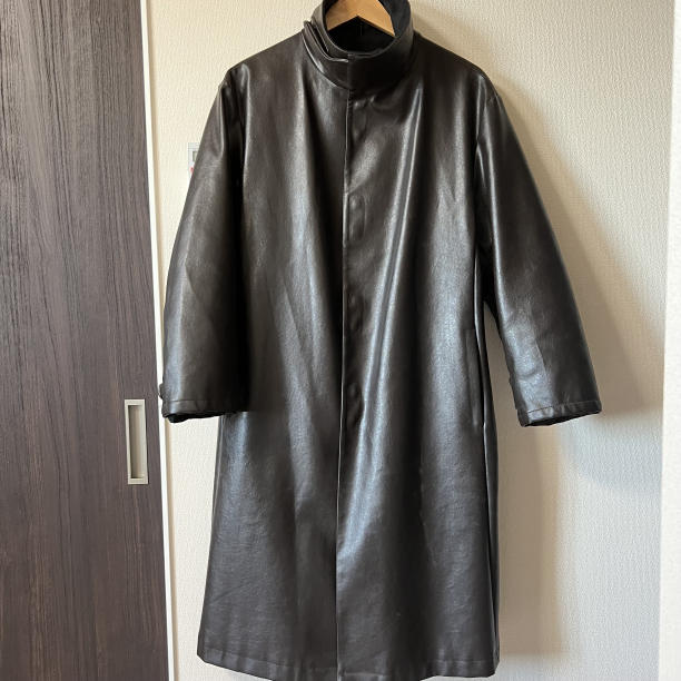 【ジャンク品】アルマーニ レザーコート ロングコート アウター 革