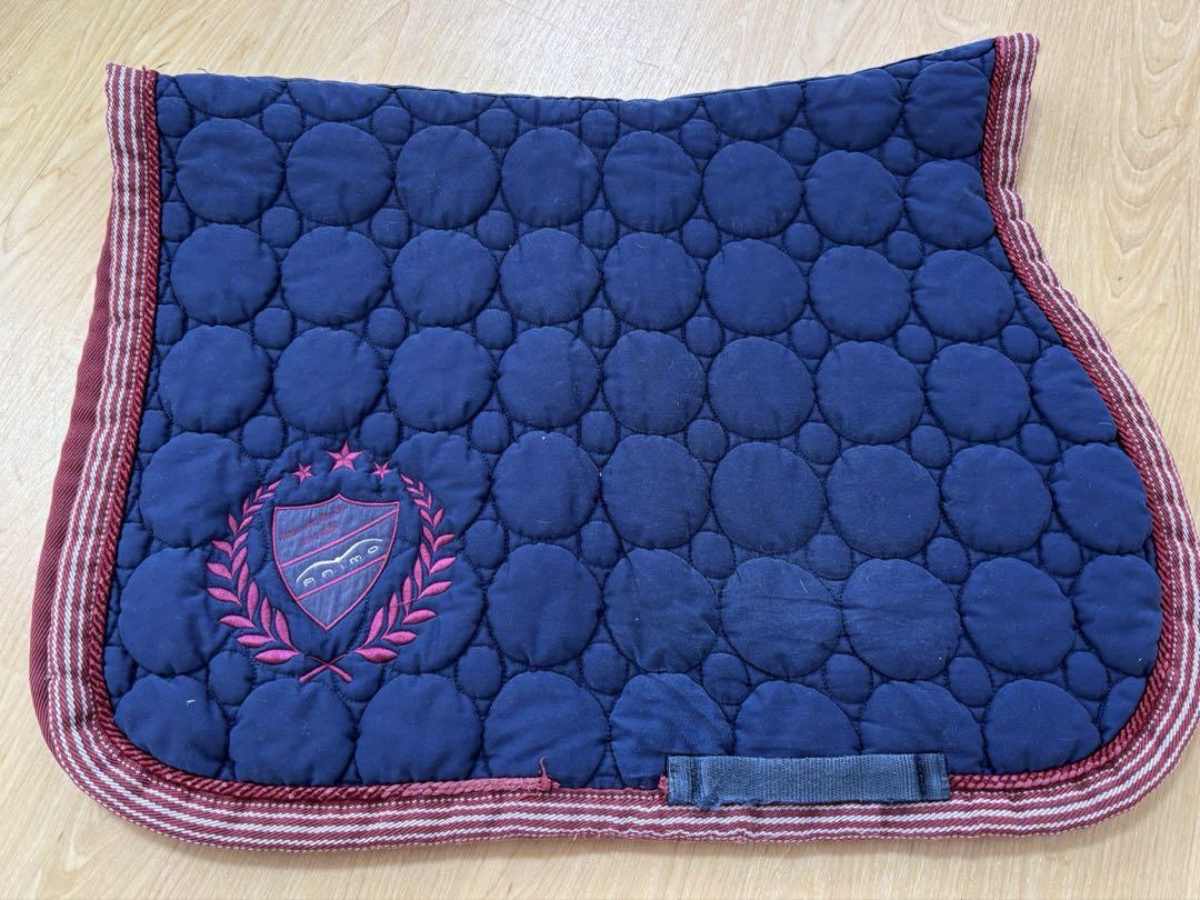 乗馬用品 Animo 障害用 ゼッケン ネイビー　刺繍ロゴ