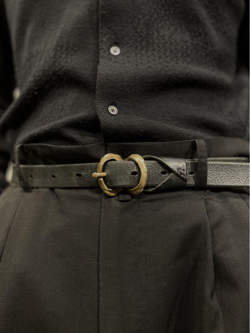 小物 P.R PATTERSON ROUNDED BELT Water buffalo