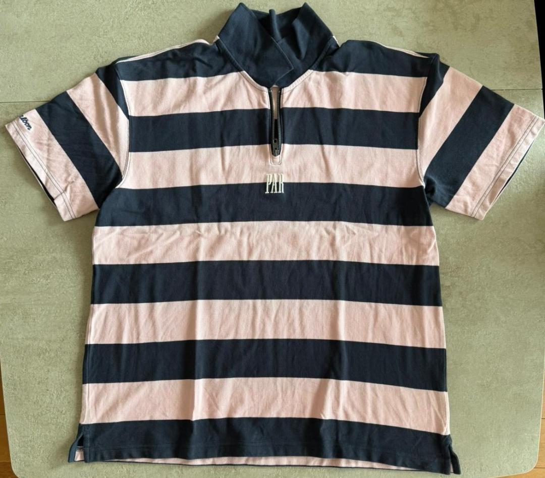 Gap × Malbon ロゴ ストライプ ポロシャツ