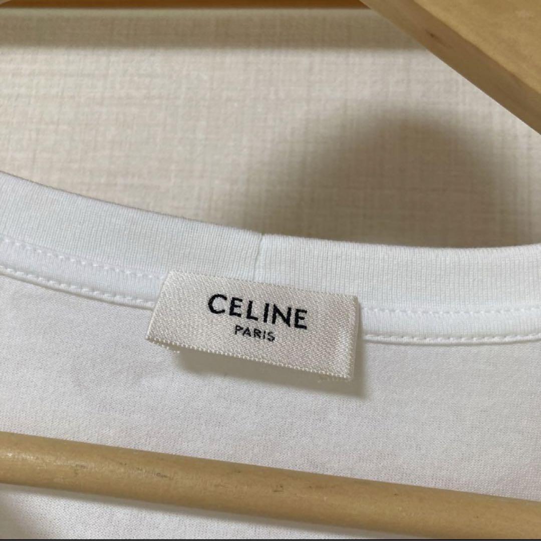 CELINE (セリーヌ) 22AW ルーズフィット ロゴプリント半袖Tシャツ 画像3