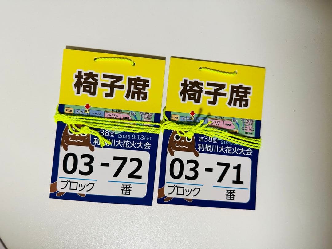 利根川大花火大会　椅子席