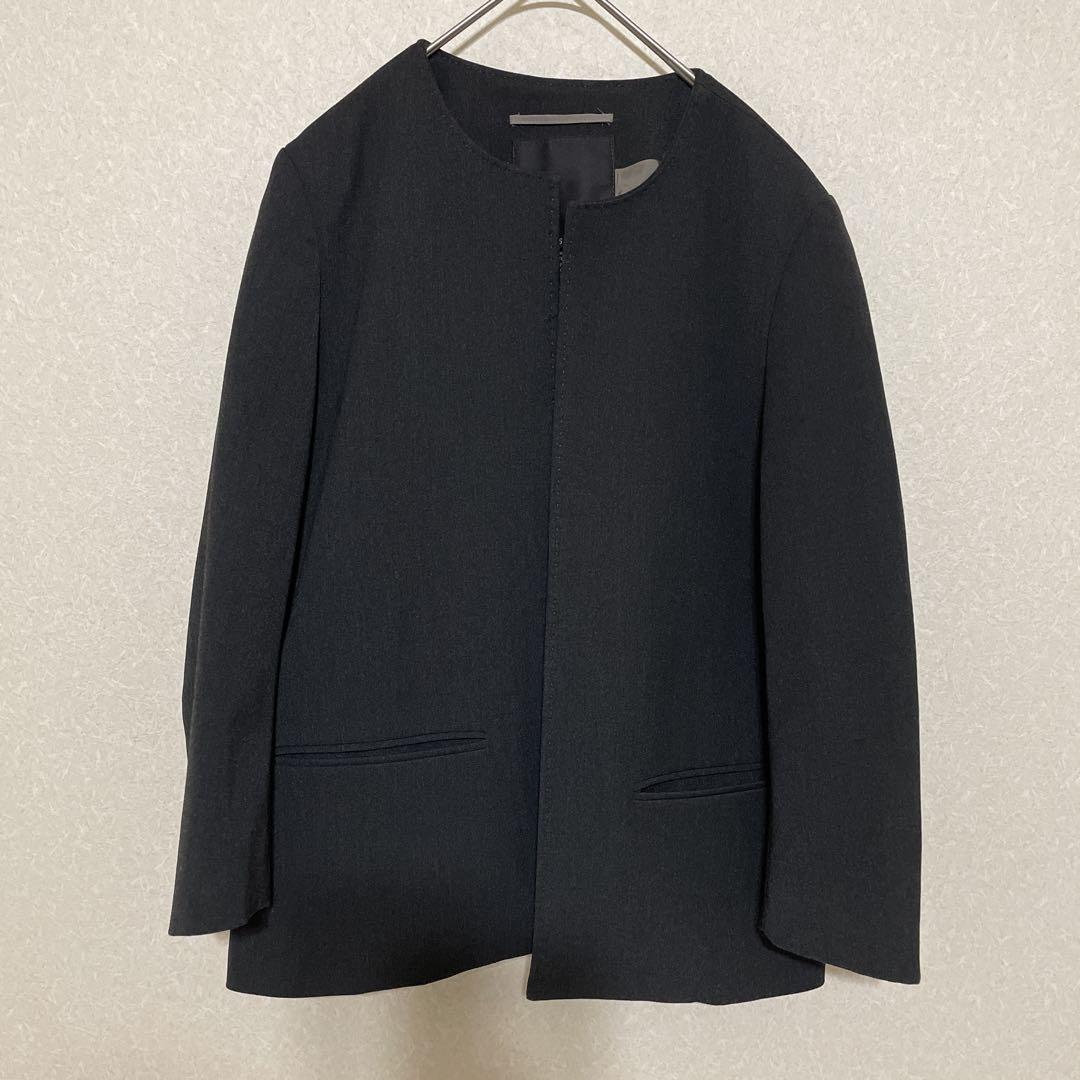 3/14まで値下げ！FENNEL ノーカラーケープコート ネイビー