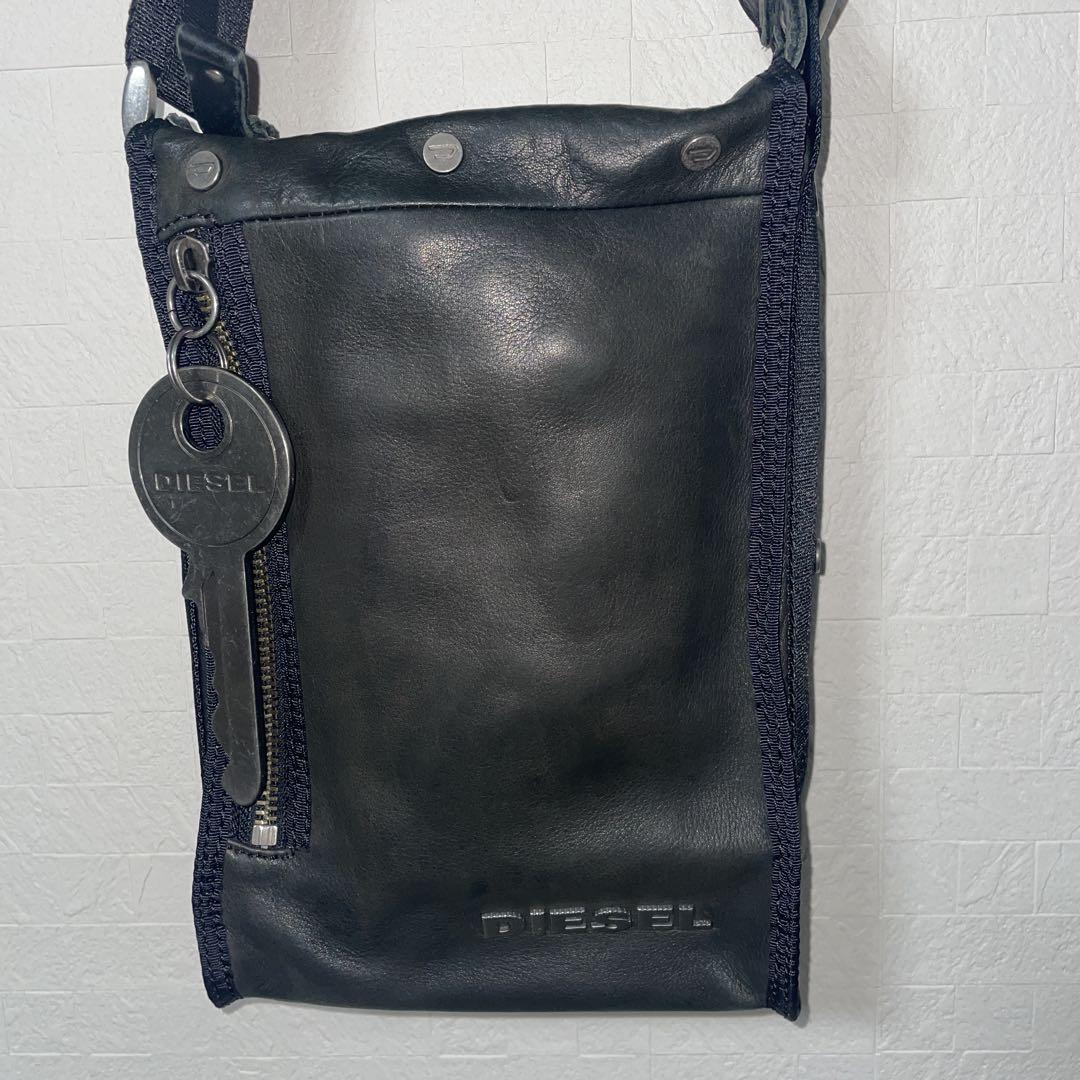 『良品』DIESEL ブラックショルダーバッグ