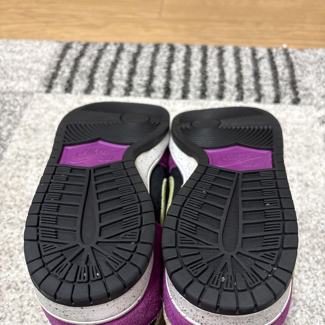 美しい NIKE パープル/ブラック/ライム スニーカー AIR ZOOM 靴
