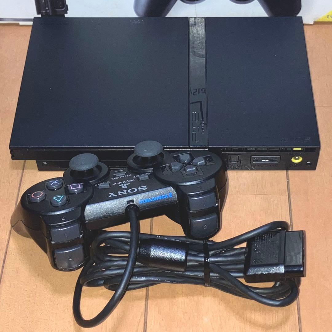 【動作良好 綺麗】PS2 薄型SCPH-70000CB 本体セット メモカ付き 【動作良好 綺麗】PS2 薄型SCPH-70000CB 本体セット メモカ付き