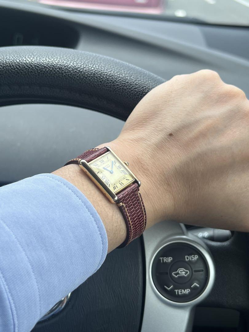 Cartier tank mustカルティエマストタンク　925 ゴールド文字盤