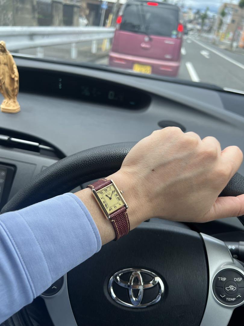 Cartier tank mustカルティエマストタンク　925 ゴールド文字盤