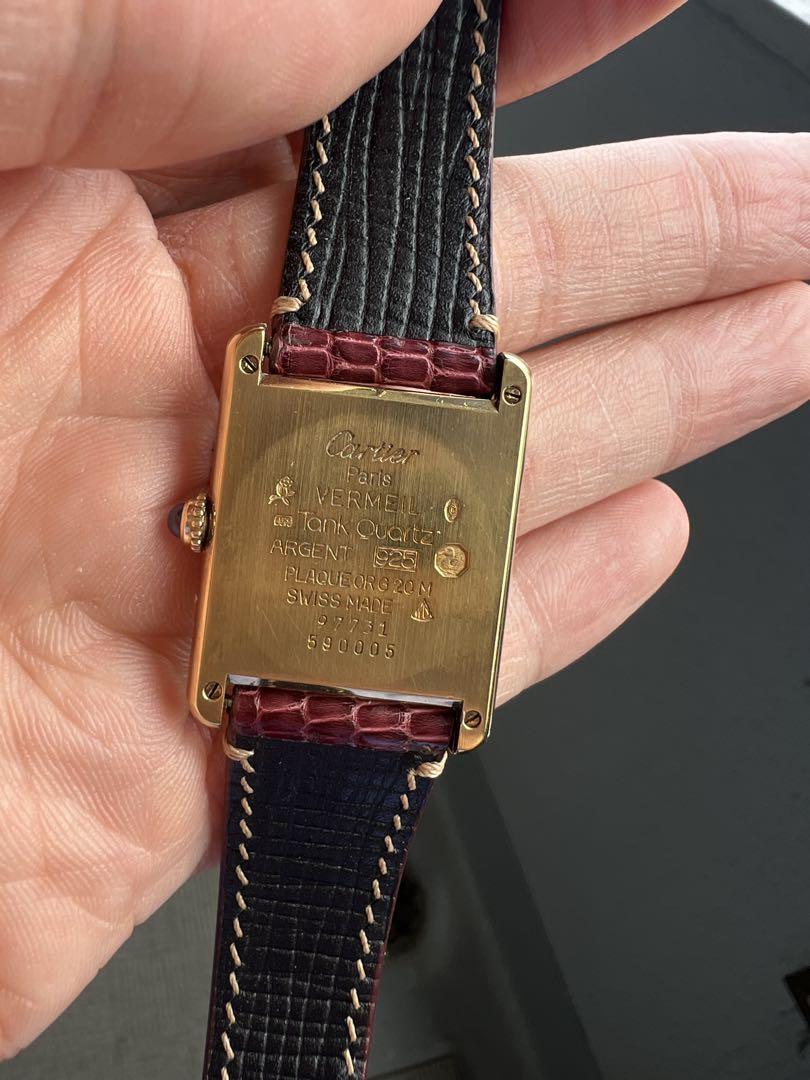 Cartier tank mustカルティエマストタンク　925 ゴールド文字盤