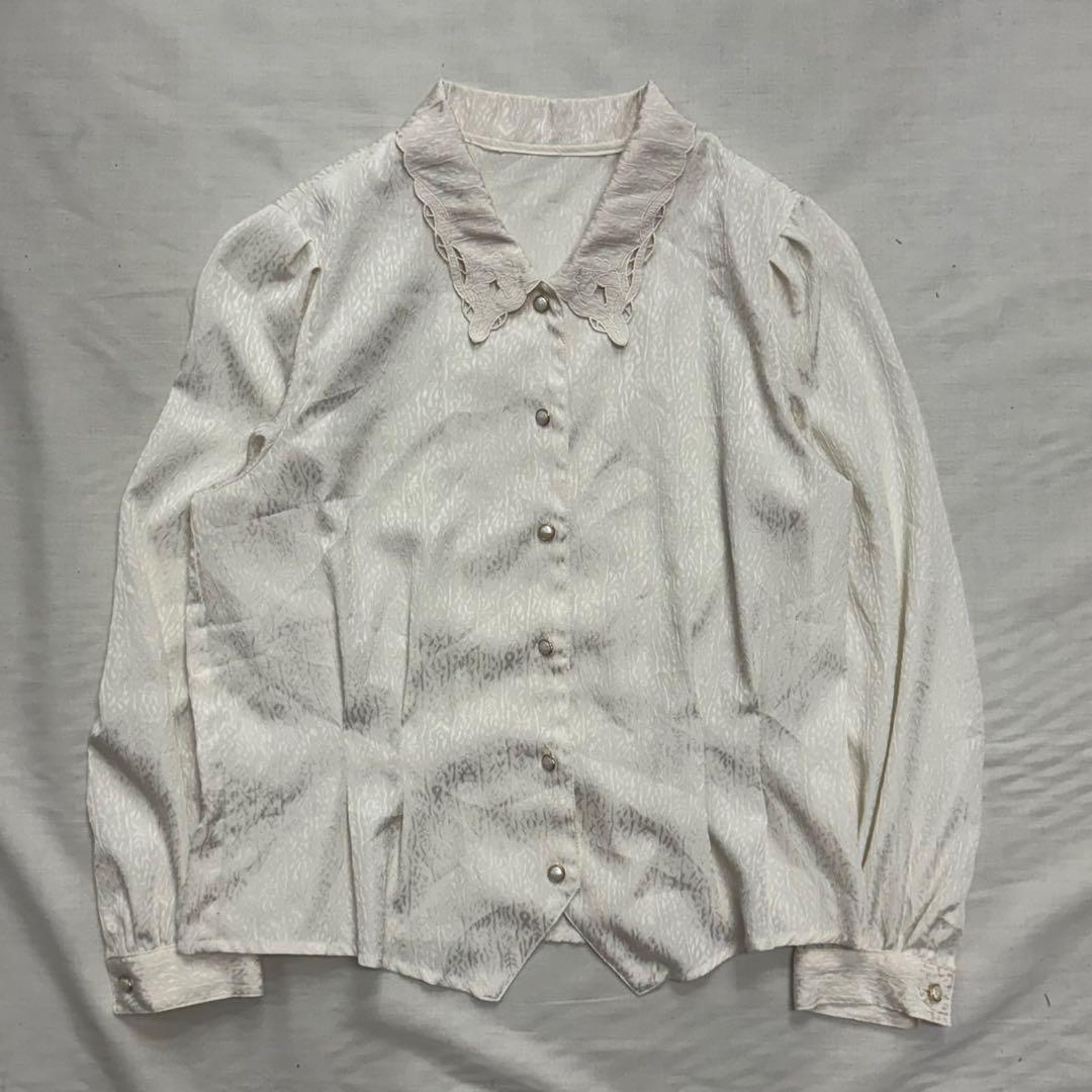 セール】立ち襟 レース 長袖 ブラウス（シャツ/ブラウス）｜Lace