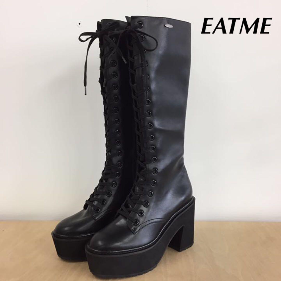 店舗良い eatme S レースアップロングブーツ ☆ - ブーツ
