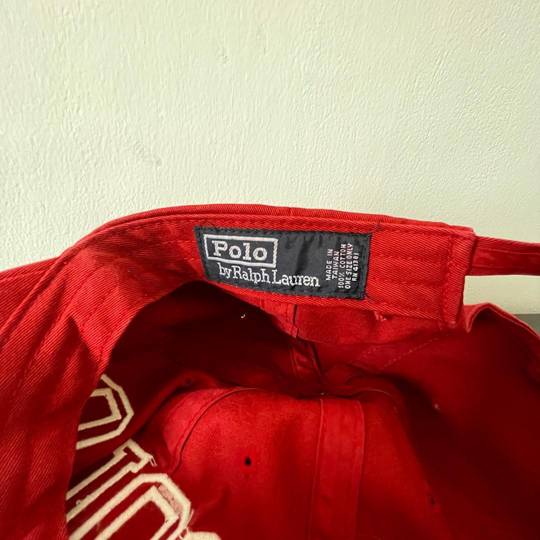90s Polo by Ralph Lauren キャップ 赤