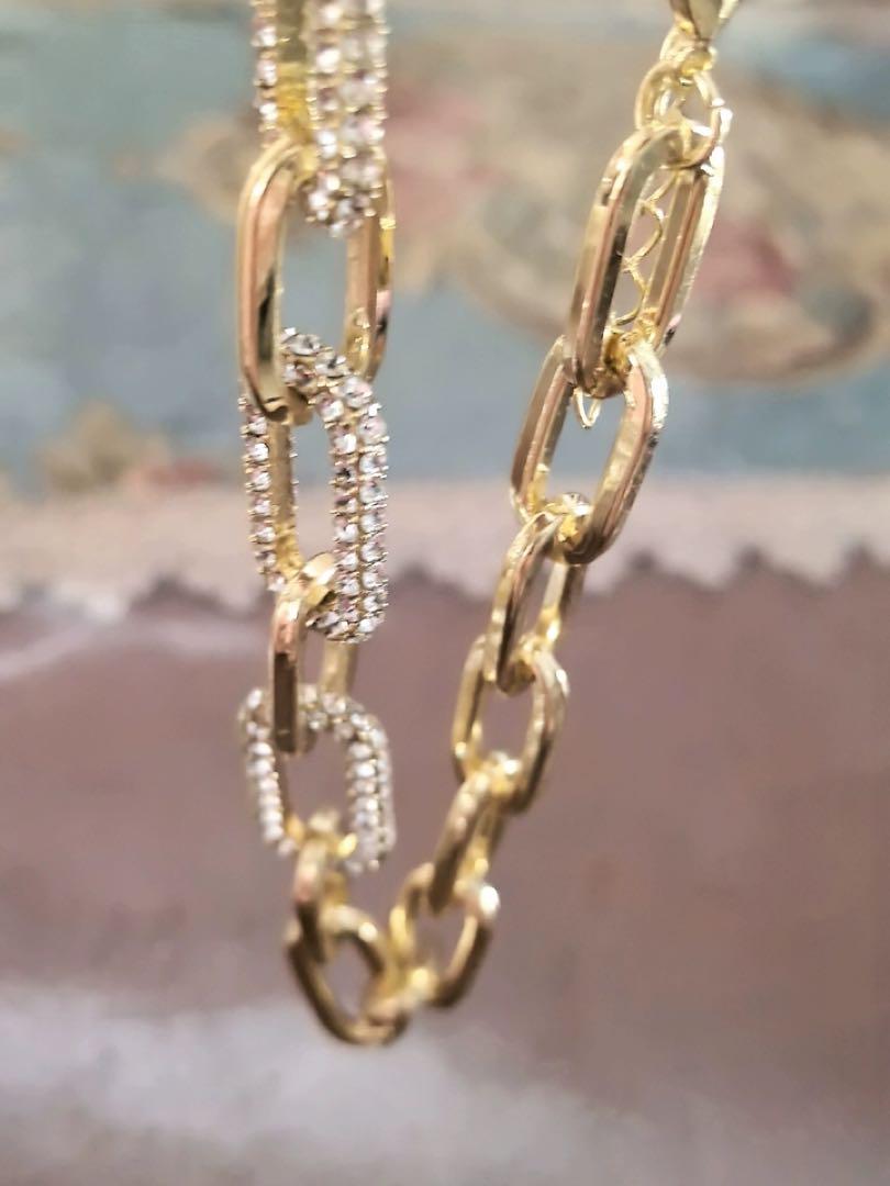 金色メッキ リンクチェーンネックレス