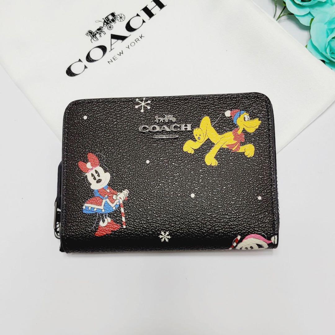 COACH ミッキー ドナルド 二つ折り財布