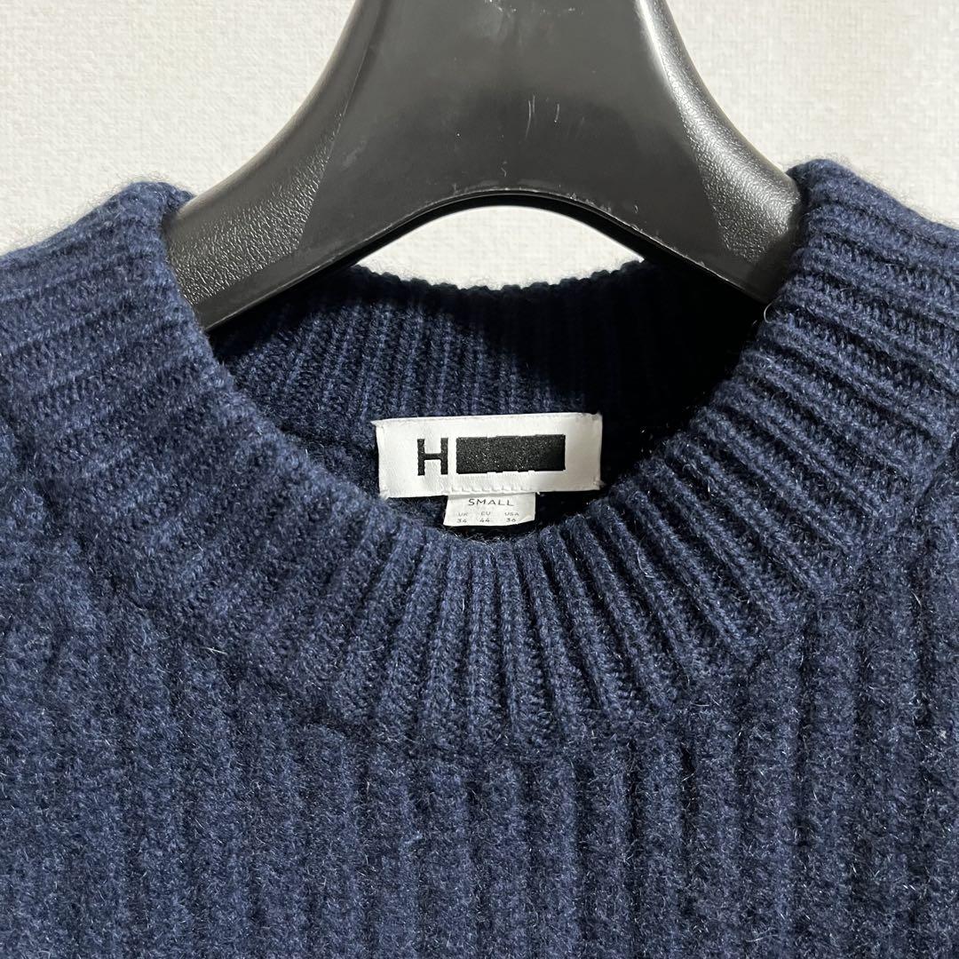 ＜H BEAUTY&YOUTH＞カシミヤリブニット　定価60,500円