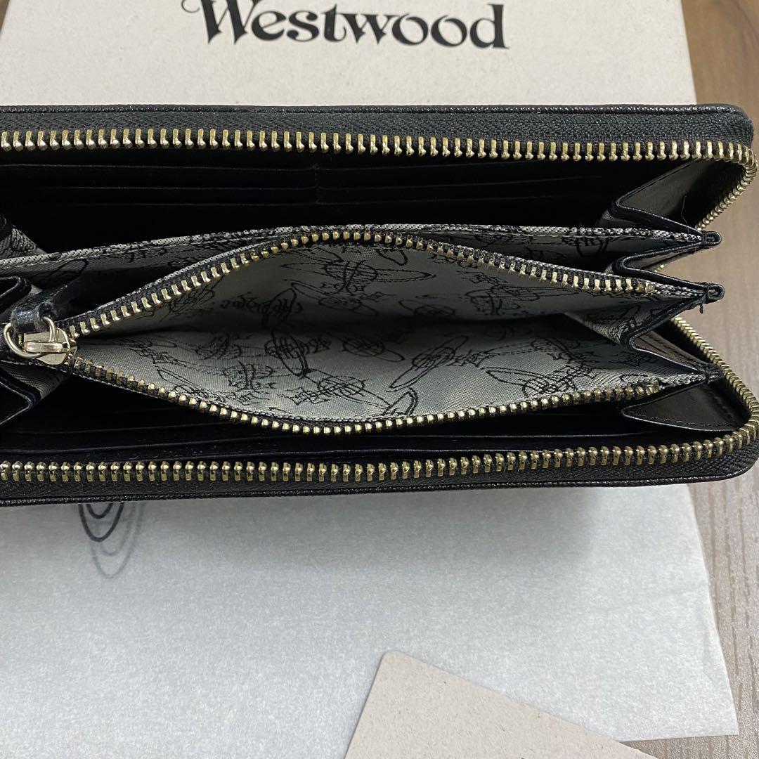 新品】長財布 ヴィヴィアンウエストウッド ブラック 型押し 黒